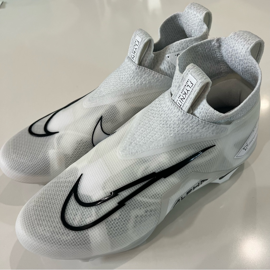 Nike Alpha Menace Elite 3 Football Cleats Platinum White Ct6648109 Brand New